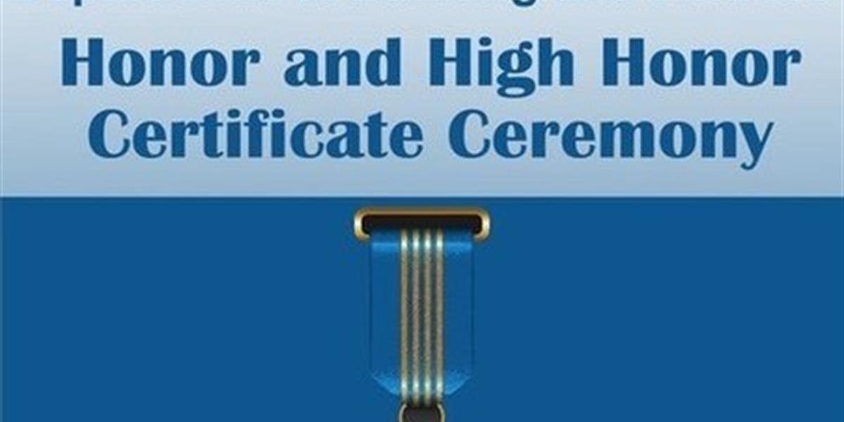 Honor and High Honor Certificate Ceremony