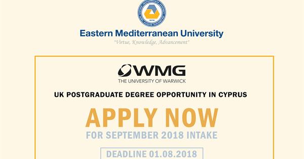 UK Postgraduate Degree Opportunity in Cyprus
