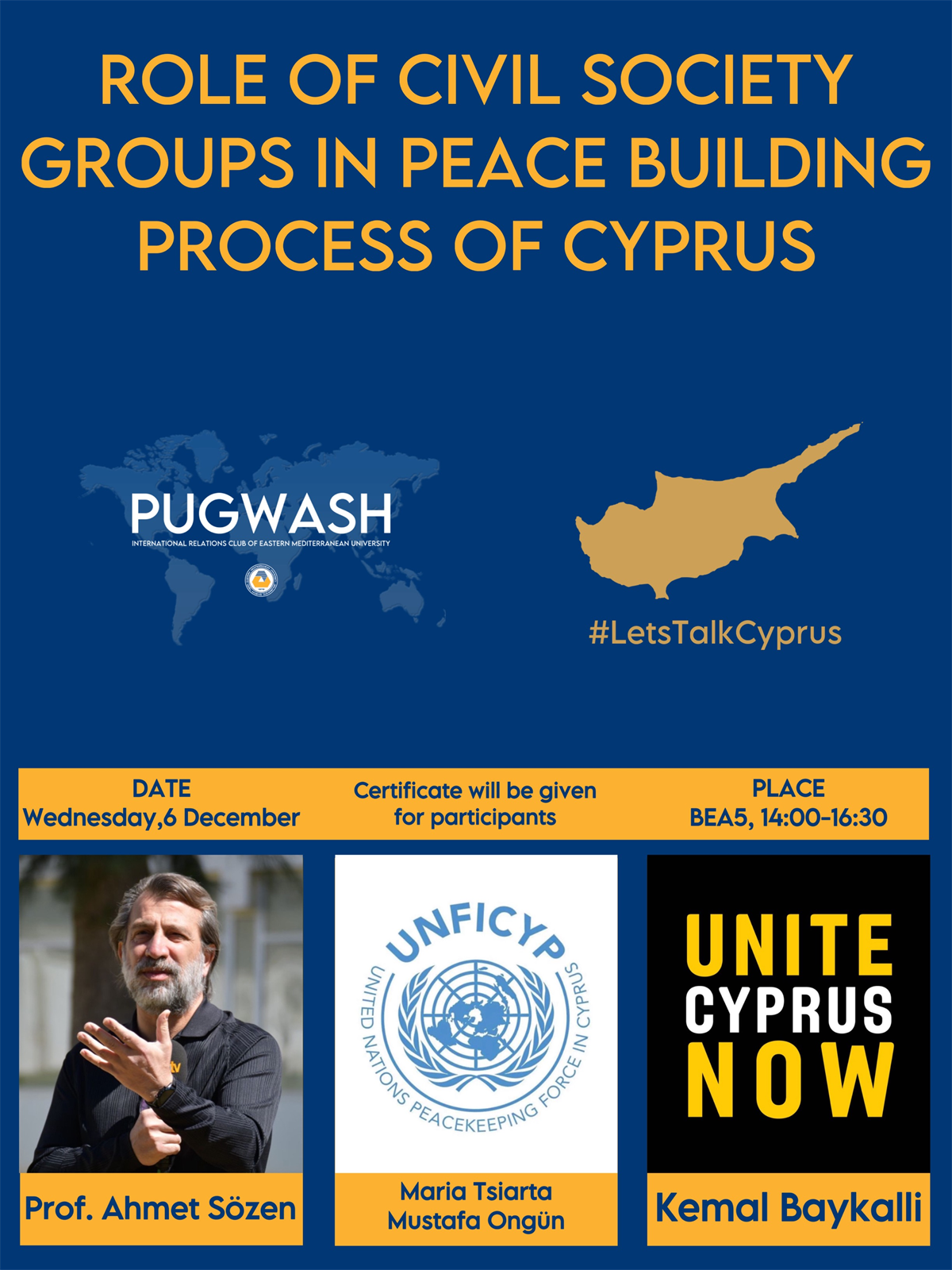 SEMINAR- Role of Civil Society Groups in Peace Building Process in Cyprus 